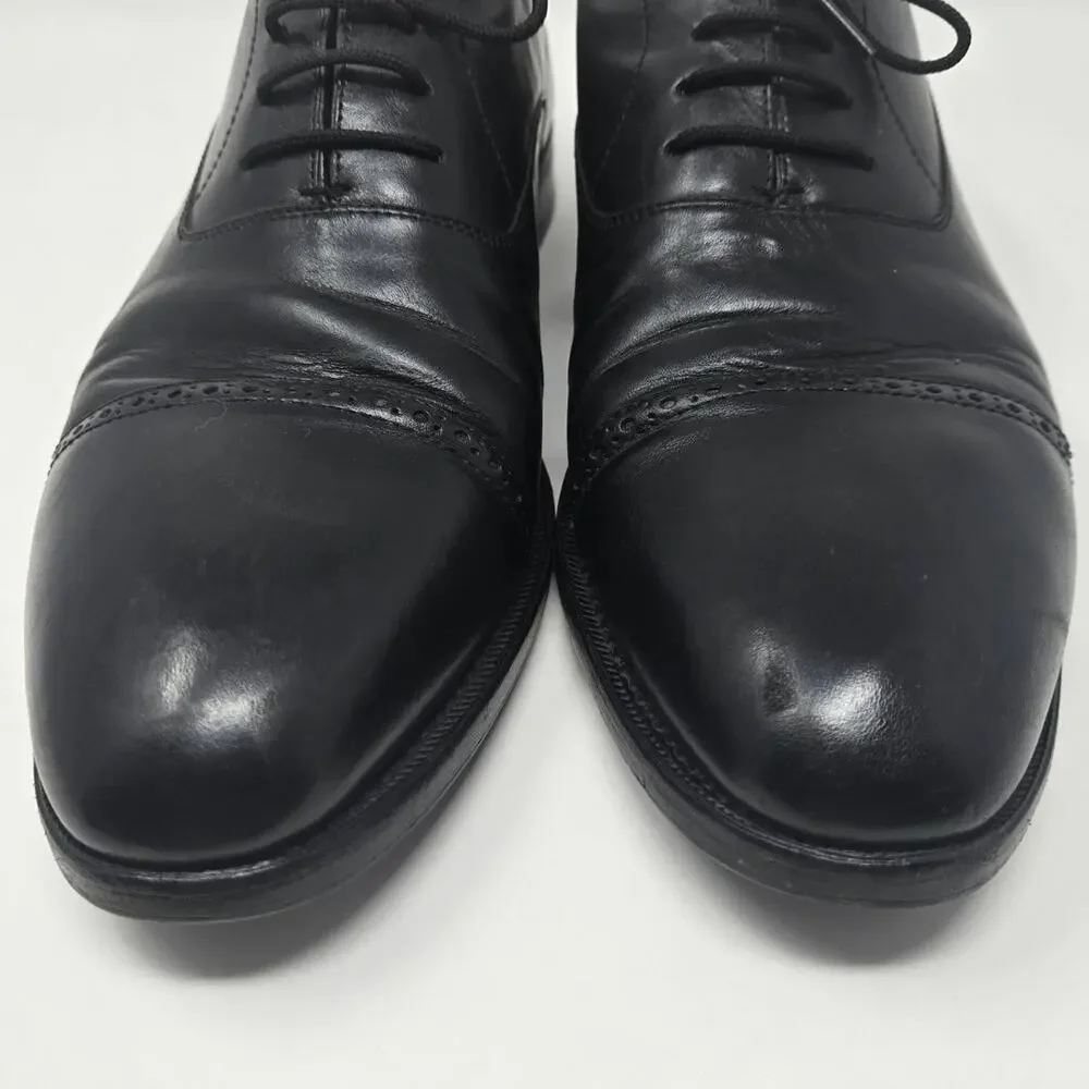 Billy Ruffian Black Leather Oxford Dress Shoes – Men’s UK 12 / US 13.5 / EU 47